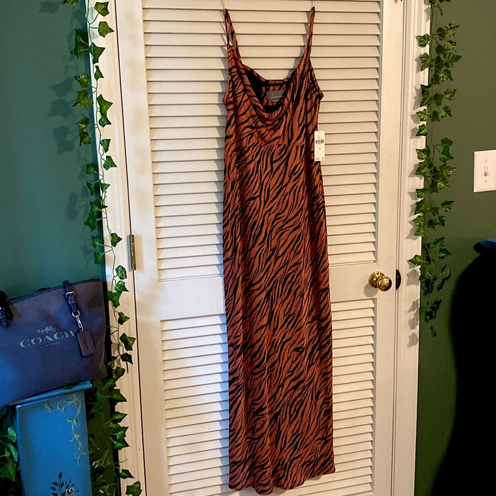 Anthropology Tiger Dress XS Full-Length